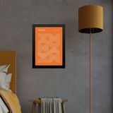 Quadro Bauhaus Orange Laranja - Inverted Circles 45x34cm