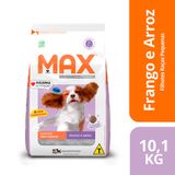 Ração Max Para Cães Filhotes De Porte Pequeno Sabor Frango E Arroz - 10,1 Kg