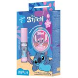 Kit Maquiagem Infantil Impala Disney Stitch Brilho Labial Stitch + Paleta Com Sombras E Blush
