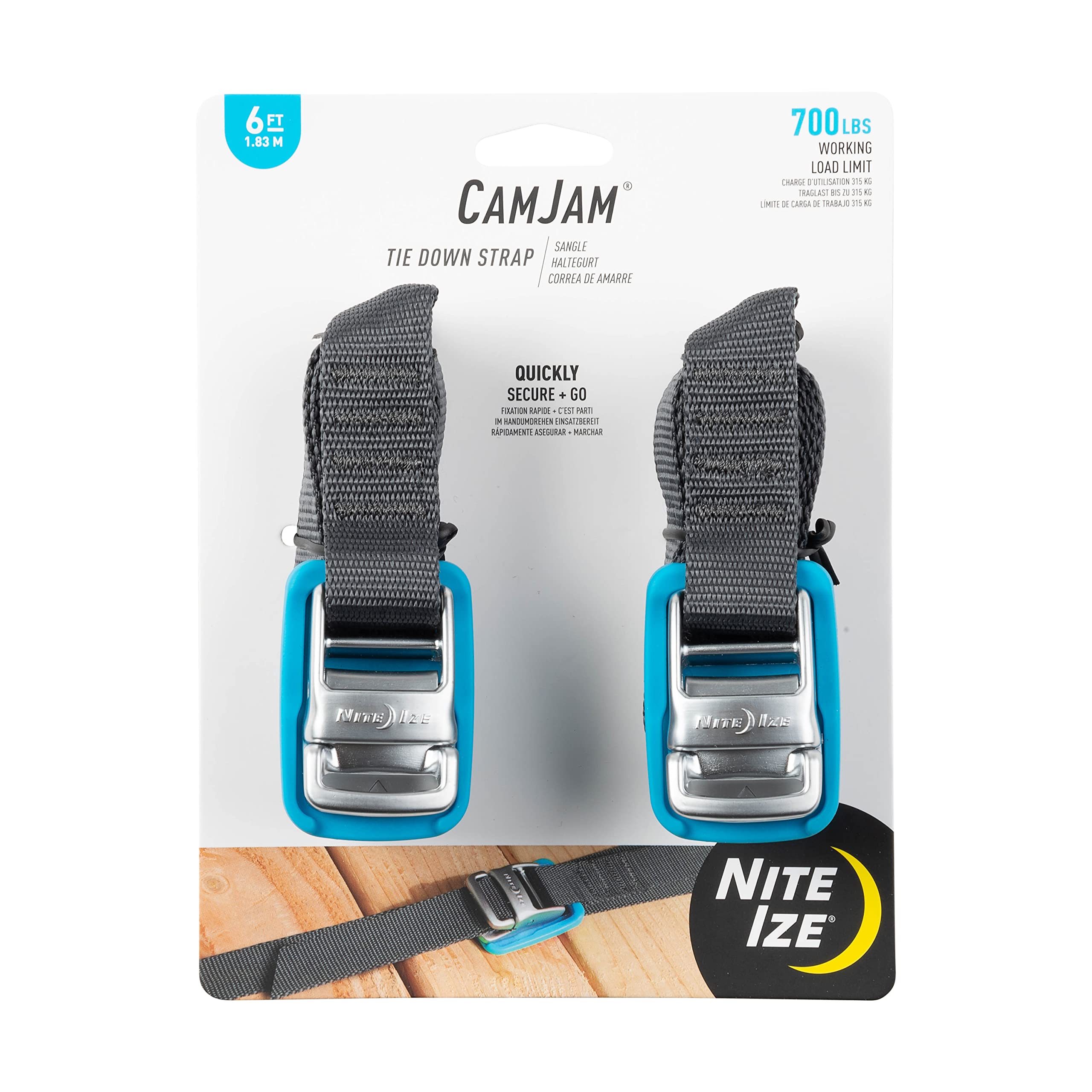 Tie Down Strap Nite Ize Camjam 1,8 M Azul (pacote Com 2)
