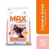 Ração Max Para Cães Filhotes De Porte Pequeno Sabor Carne E Arroz - 10,1 Kg