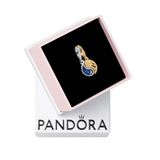 Sol E Lua Dividiveis Em Dois Tons Charm Pandora Com Cristal Azul