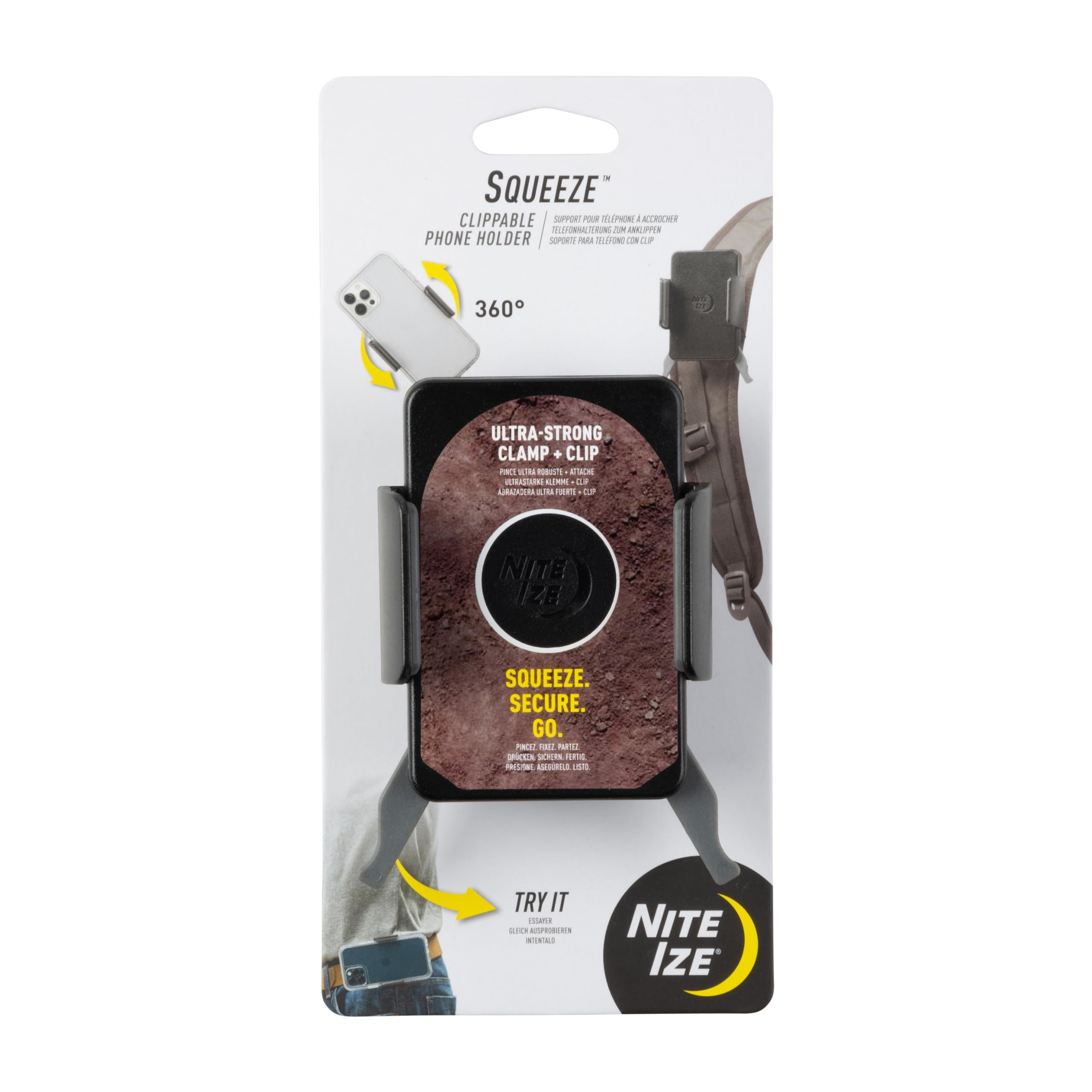 Suporte De Telefone Nite Ize Squeeze Clippable Universal Design