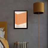 Quadro Laranja Bauhaus - Cube Angle 45x34cm