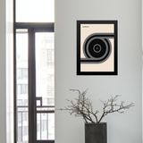 Quadro Vintage Bauhaus Cinza - Disco 45x34cm - Com Vidro
