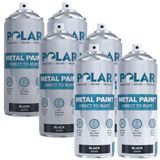 Tinta Spray Polar Satin Black Direct To Rust 400 Ml - Pacote Com 6