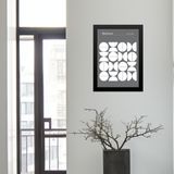 Quadro Bauhaus Grey Modern Poster Upset Circles 24x18cm
