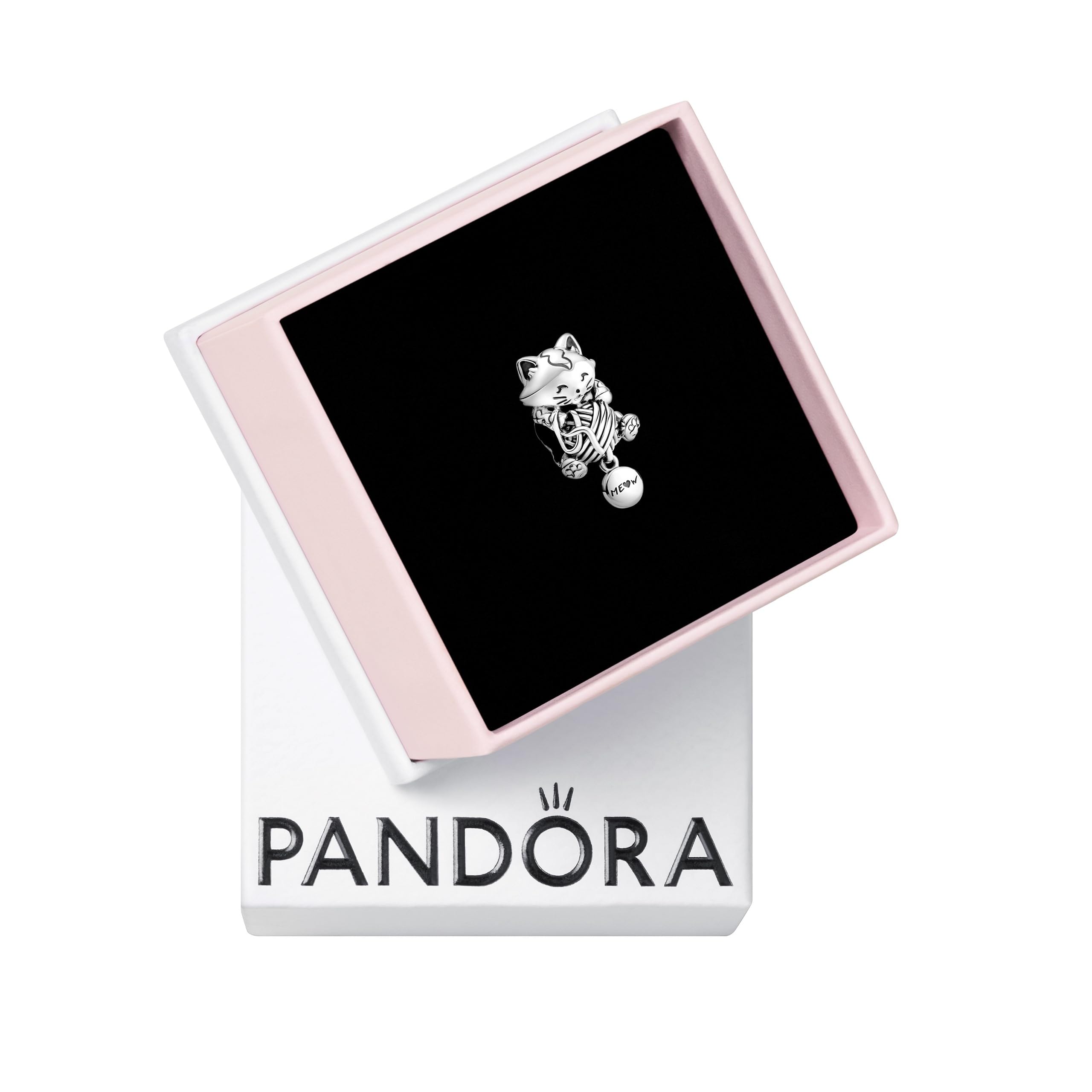 Charm Pandora Kitten &amp; Yarn Ball Para Mulheres Em Prata Esterlina
