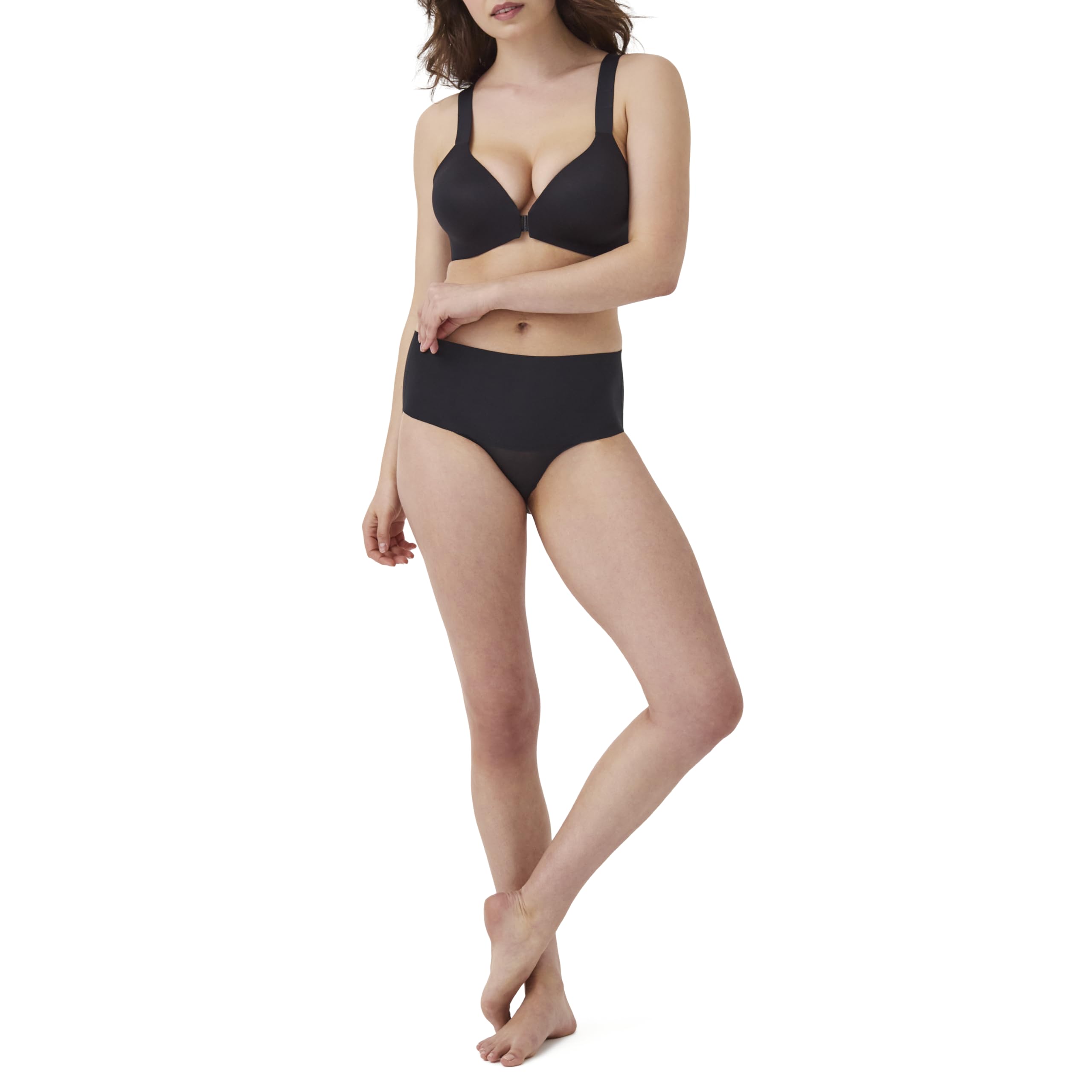 Bom Spanx, Sutiã! Sem Fio Levemente Forrado, Muito Preto, 36c