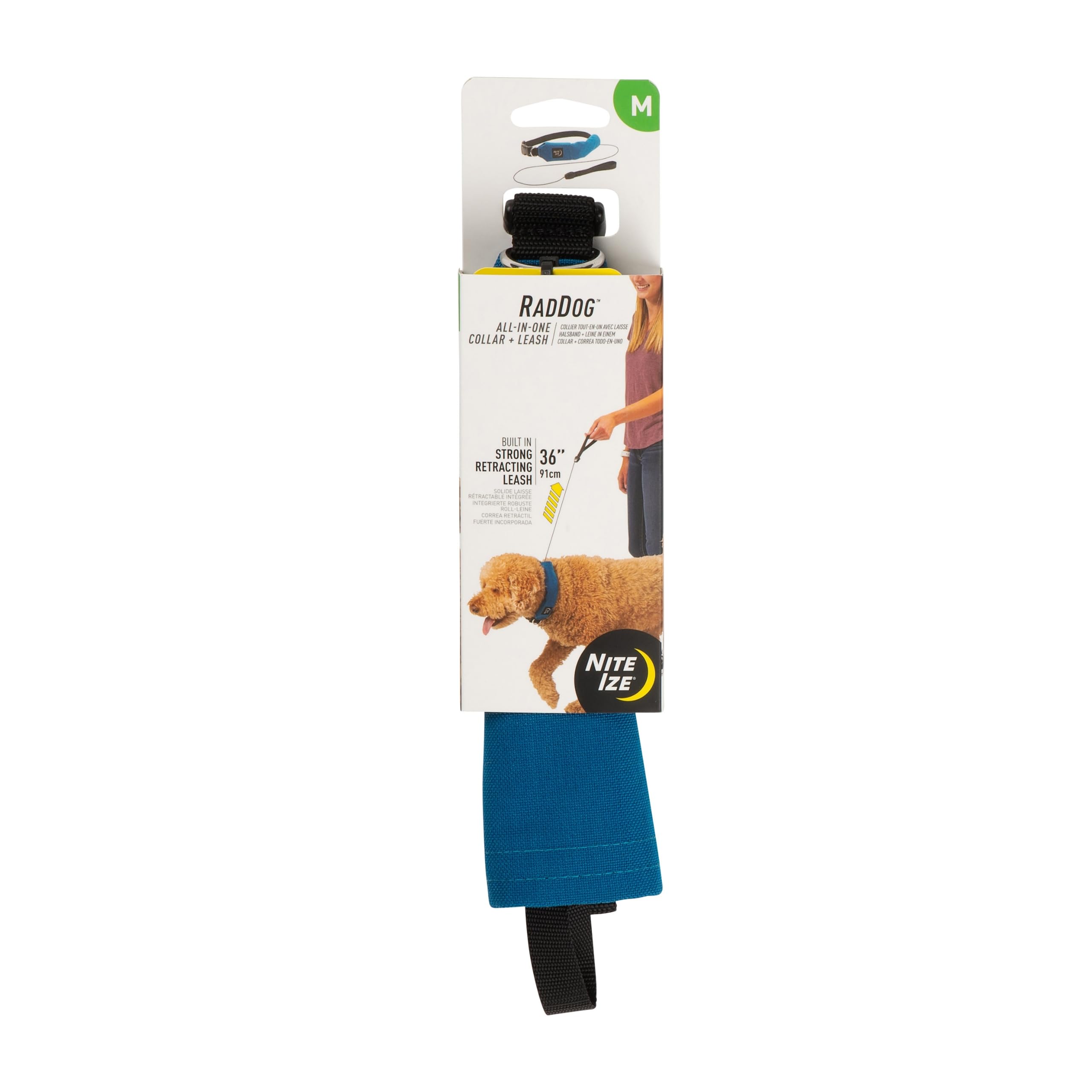 Combinação De Coleira E Coleira Nite Ize Raddog Heavy-duty Blue M