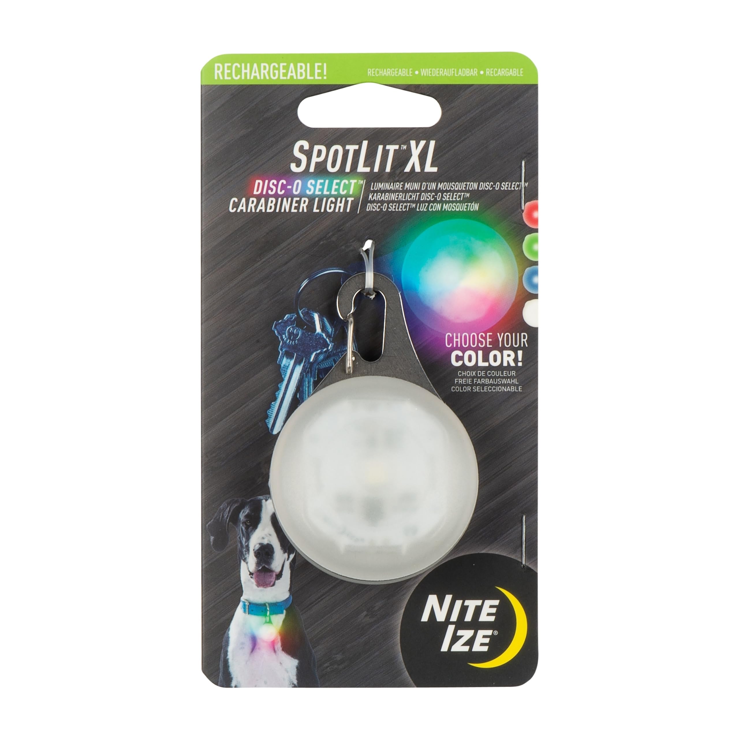 Mosquetão Light Nite Ize Spotlit Xl Recarregável Com Luz Led