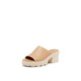 Sandálias Slide Sorel Joanie Heel Femininas Honest Beige Tamanho 7