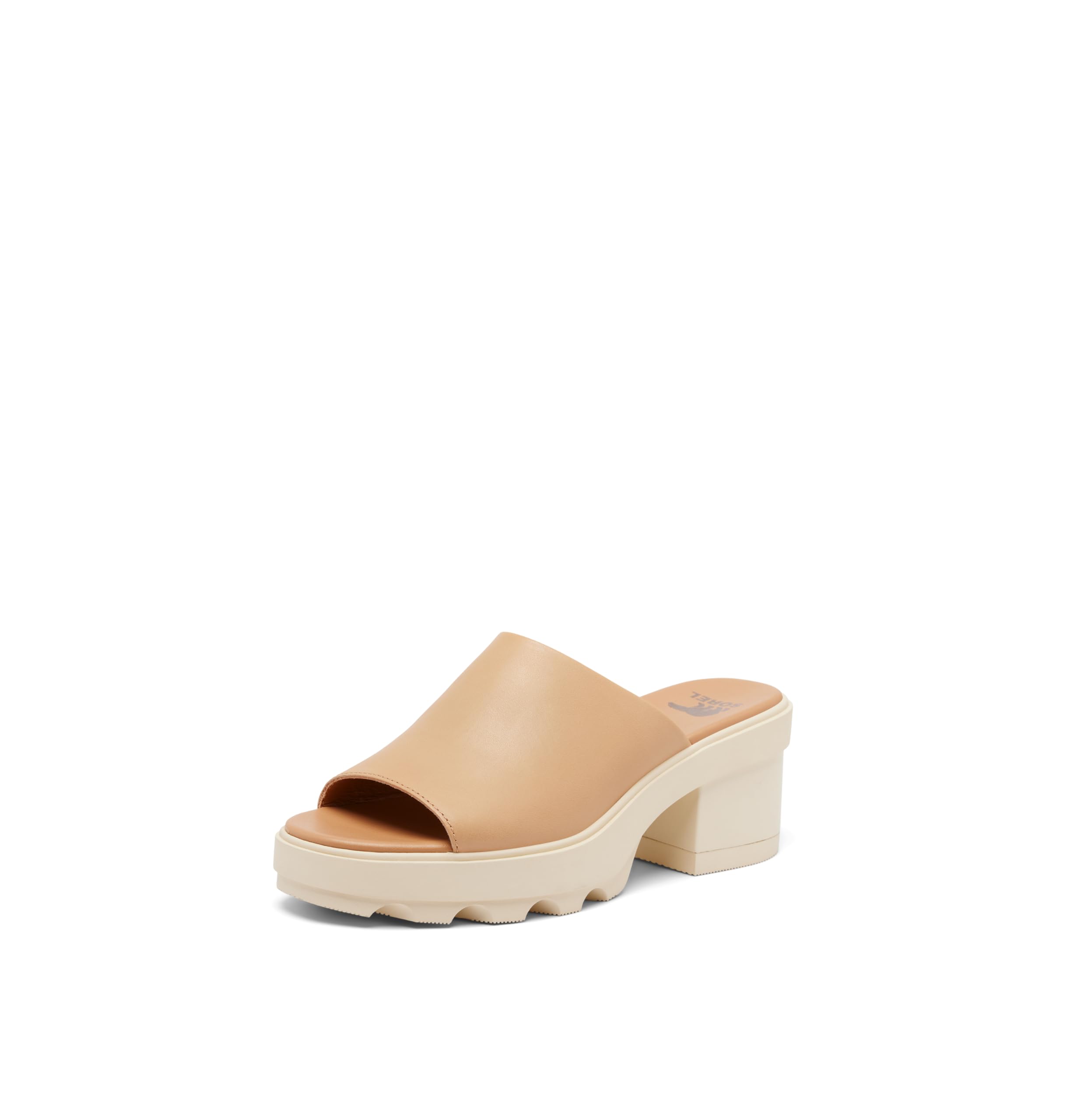 Sandálias Slide Sorel Joanie Heel Femininas Honest Beige Tamanho 7