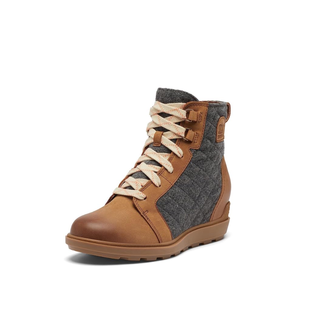 Bota De Inverno Sorel Evie Ll Lace Feminina De Veludo Bronzeado/gum 10 - 6,5