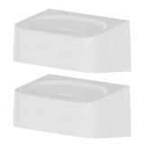 2x Saboneteira De Parede Banheiro Porta Sabonete Ou Branco