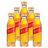 Miniatura Whisky Johnnie Walker Red Label 50ml 6 Unidades