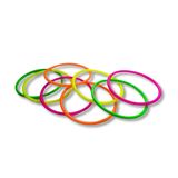 10 Pulseira Argola Plástica Colorida Pequena Festa Junina