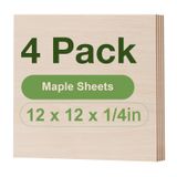 Folhas De Madeira Robotime Maple Plywood 6 Mm 30 X 30 Cm, Pacote Com 4