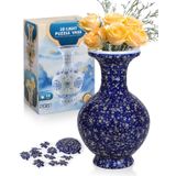 Vaso De Quebra-cabeça 3d Kostbar Led 200 Peças Com Flores Para Adultos