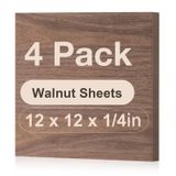 Folhas De Madeira Robotime Walnut Plywood 6 Mm 30 X 30 Cm, Pacote Com 4