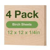 Folhas De Madeira Robotime Birch Plywood 6 Mm 30 X 30 Cm, Pacote Com 4