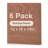 Folhas De Madeira Compensada Robotime Bubinga 3mm 30x42cm - Pacote Com 6
