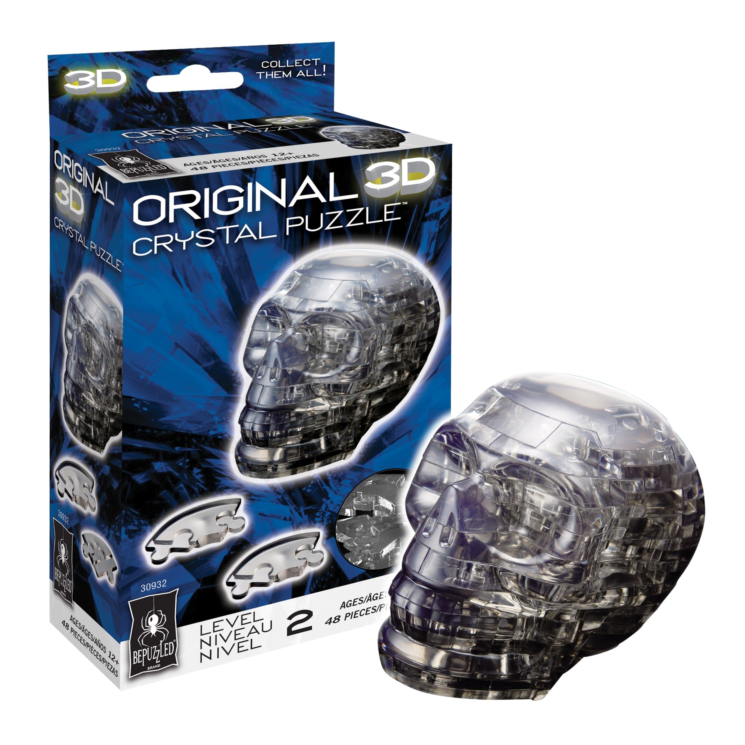 Quebra-cabeça De Cristal 3d Bepuzzled Skull Original Age 12+