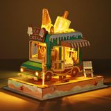 Caminhão De Sorvete 3d Com Quebra-cabeça De Madeira Modelo Funpola Com Luzes Led
