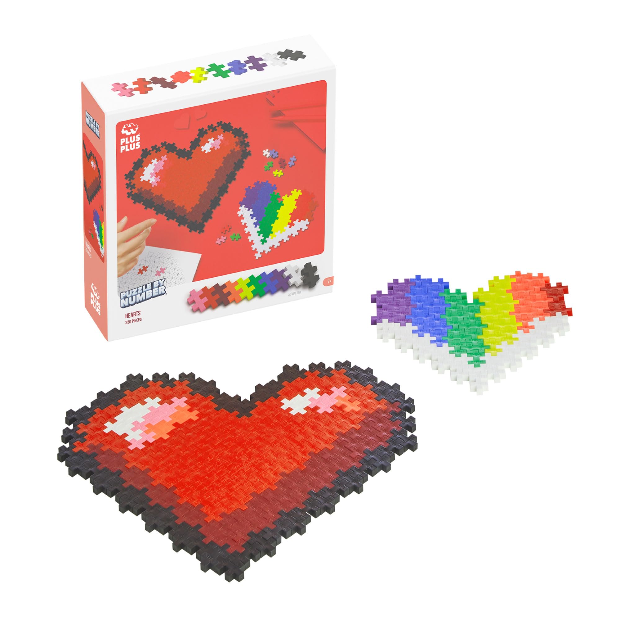 Puzzle Plus Plus Puzzle By Number 250 Pieces Hearts