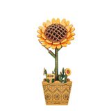 Kit De Quebra-cabeça De Flores De Madeira 3d, Buquê Botânico Diy Com Vaso