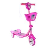 Patinete 3 Rodas Com Cesto Angel Disney Rosa