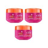 Creme De Tratamento Elseve 300g Liso Dos Sonhos - Kit 3un