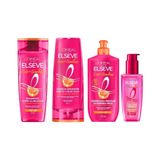 Kit Elseve Liso Dos Sonhos Sh 200ml+cond+creme Pentear+serum