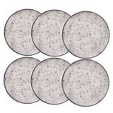 Prato Sobremesa De Porcelana Decorada Floralis 19cm 6un - Tramontina 96950/232
