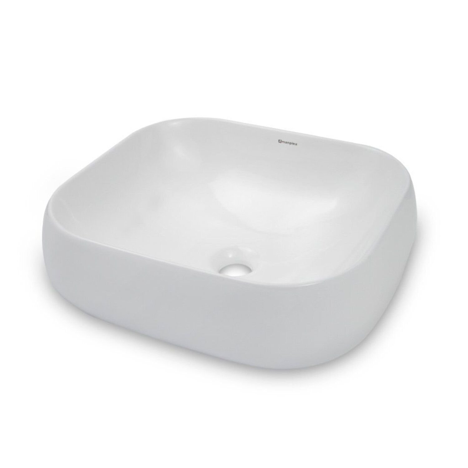 Cuba De Apoio Para Banheiro/lavabo Cerâmica Quadrada 46 Cm Manplex Branco
