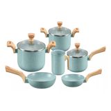 Jogo De Panela Ceramica 6 Peças Antiaderente Indução Mimo Style
