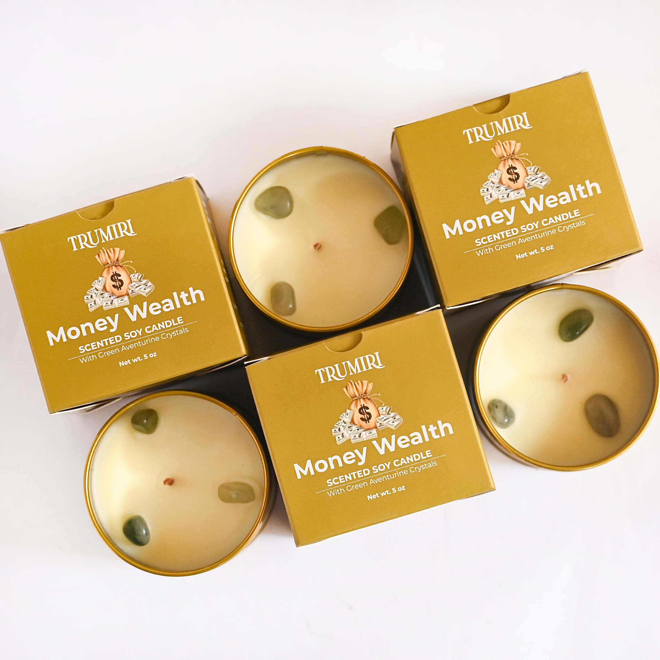 Candle Trumiri Money Wealth Scented 150 Ml, Pacote Com 3