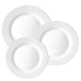 Jogo De Pratos Aparelho De Jantar 12 Peças Branco Brizzard