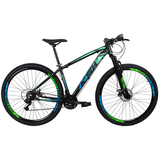 Bicicleta Aro 29 Ksw Xlt Color - 24 Velocidades - Verde/azul - 17 "