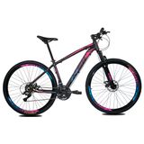 Bicicleta Aro 29 Ksw Xlt Color - 24 Velocidades - Pink+azul - 17 "