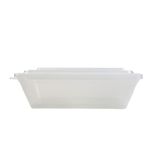 Pote Retangular Com Tampa 2l Natural Geladeira Mantimentos