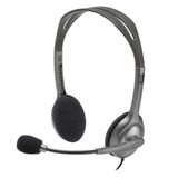 Headset com fio Logitech H111 com Microfone com Redução de Ruído e Conexão 3,5mm