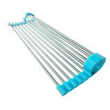 Escorredor Multiuso Flexível Em Inox E Silicone Azul 43x28cm