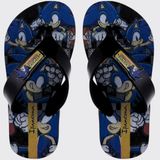 Chinelo De Dedo Infantil Meninos Ipanema Sonic Play 27279 - Preto/azul/amarelo - 29