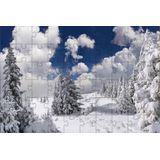 Quebra-cabeça Paisagem Com Neve Pelo Mundo De 150 Peças