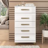 Cômoda Malta 5 Gavetas 99cmx54cmx40 Cm Branco