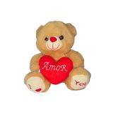 Pelucia Urso Na Sacolinha Com Coração Amor Marrom