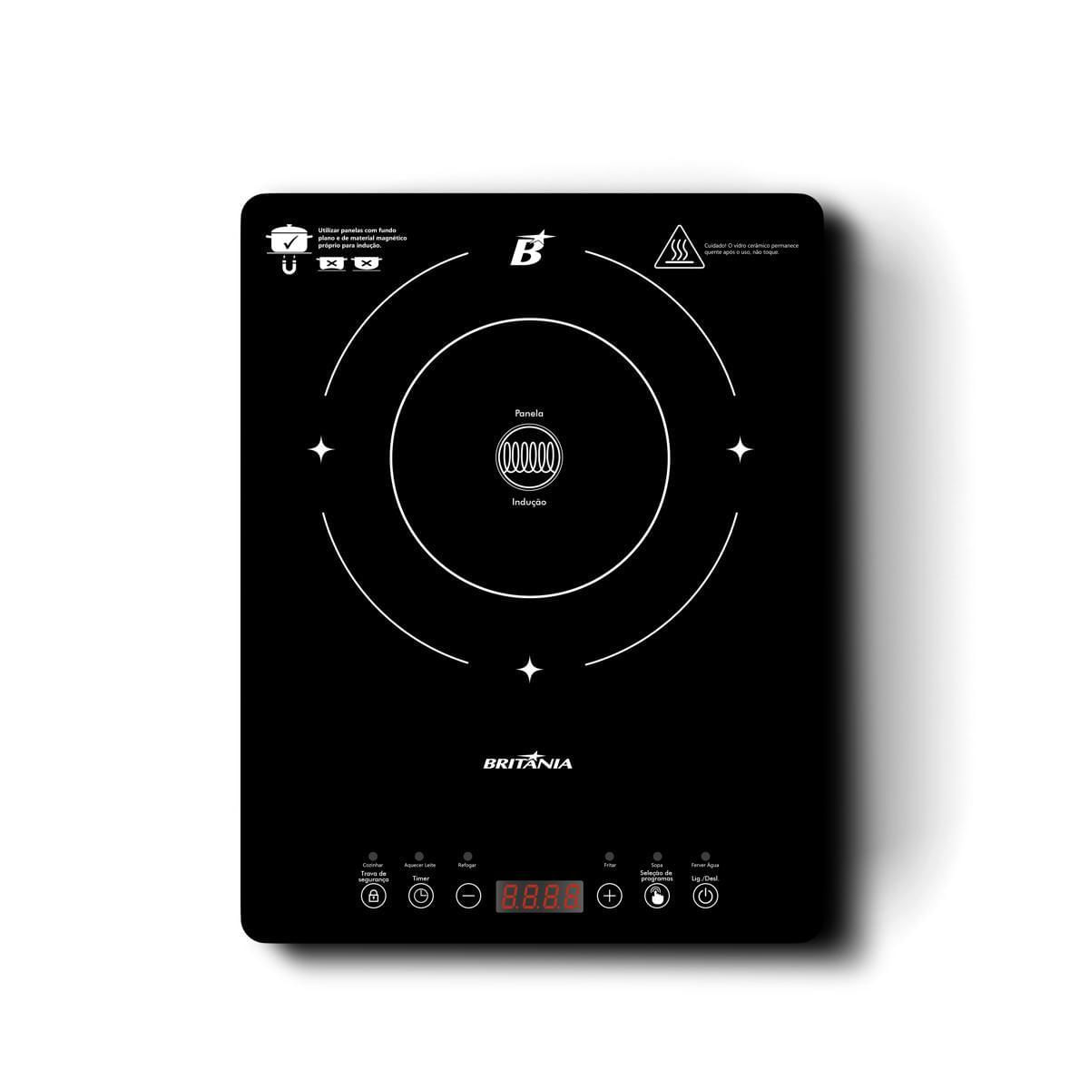 Cooktop De Indução Britânia 6 Programas Pré-definidos Bct10a 127v