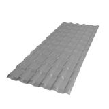 Kit 20 Telhas Plan Pvc 2,42x0,88x1,6cm 6 Ondas Afort Cinza