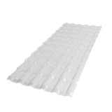 Kit 10 Telhas Plan Pvc 2,42x0,88x1,6cm 6 Ondas Afort Branco